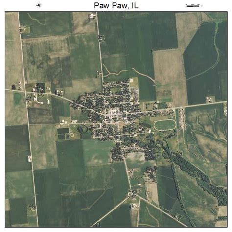 Aerial Photography Map of Paw Paw, IL Illinois