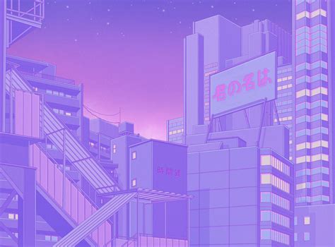 Retro Anime Aesthetic Wallpaper Purple - Anime Wallpaper HD