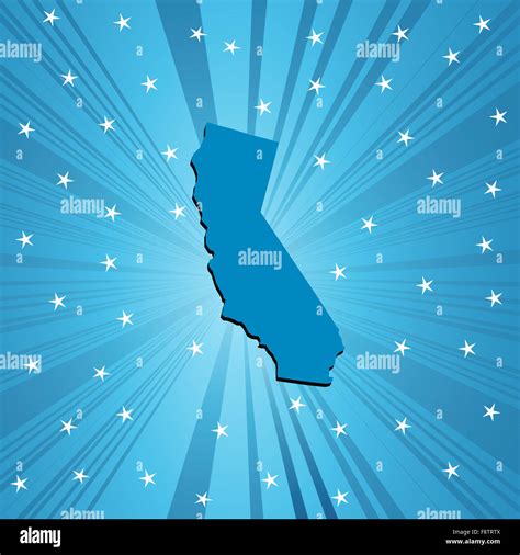 Blue California map Stock Photo - Alamy