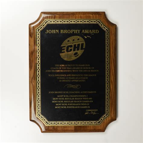 Lot Detail - 2003-04 ECHL Coach of the Year Award