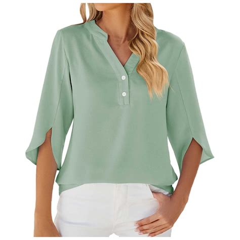 Blphud Shirts Women Basics under Shirt Women Fashion Solid Casual V ...