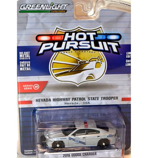 Greenlight Hot Pursuit - Nevada Highway Patrol 2019 Dodge Charger Police Car - Global Diecast Direct