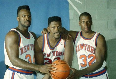 Charles Oakley, Patrick Ewing and Xavier McDaniel of the New York Knicks | New york knicks ...