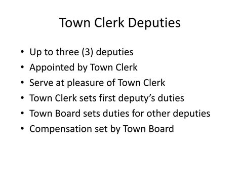 PPT - Town Clerk Duties and Legal Responsibilities PowerPoint Presentation - ID:3742762