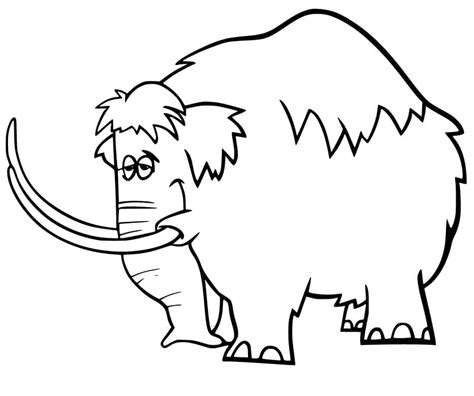 Funny Mammoth coloring page - Download, Print or Color Online for Free