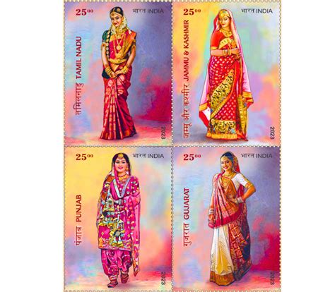 12-02-2023: Bridal Costumes of India Stamp (Set of 2 Stamps) - Buy ...