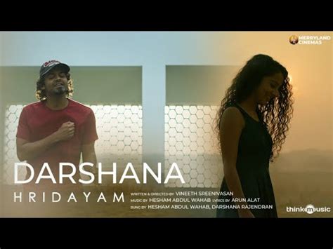 Darshana - Official Video Song | Hridayam | Pranav | Darshana | Vineeth | Hesham | Merryland ...