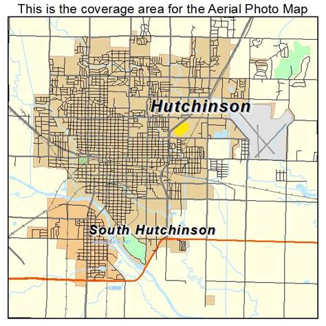 Aerial Photography Map of Hutchinson, KS Kansas