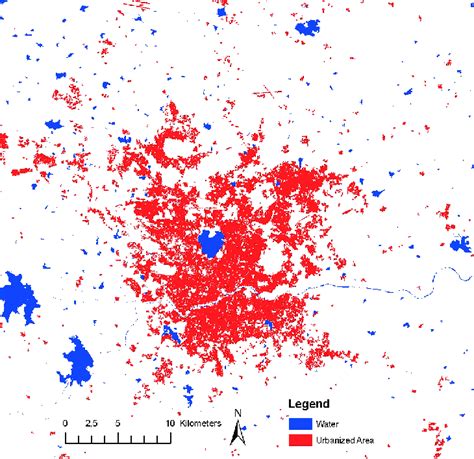 Urban footprint classification from Landsat data 2001 | Download Scientific Diagram