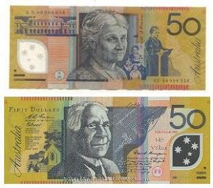 Gambar uang dolar Australia dan penjelasan foto tokohnya