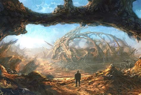 Wasteland, fantasy, desert, tera, sunny, bones, HD wallpaper | Peakpx