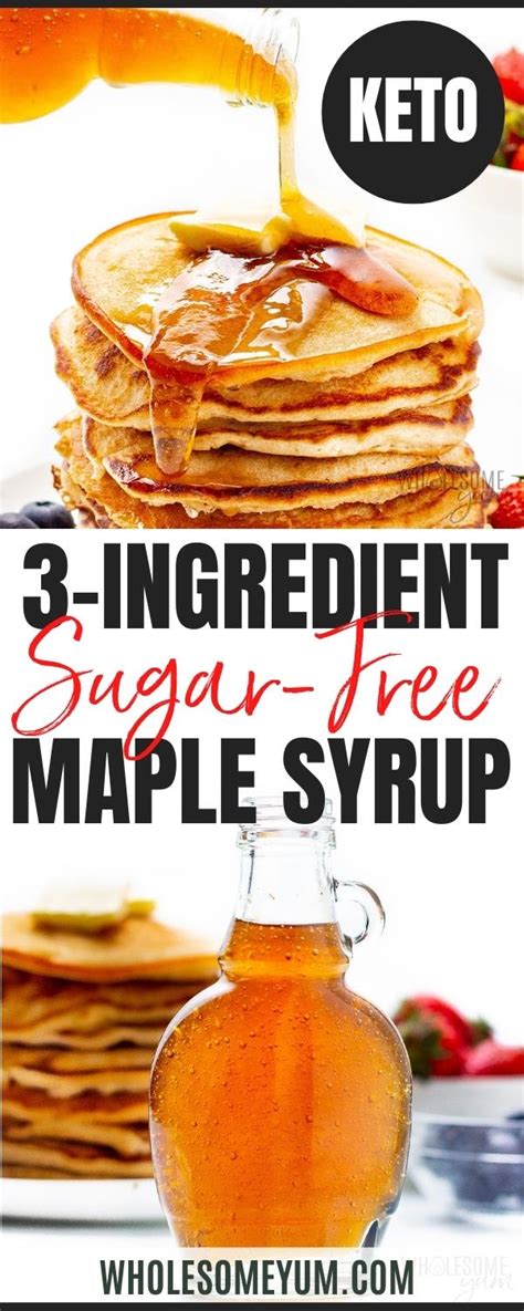 Sugar-free Keto Maple Syrup (3 Ingredients!) - Wholesome Yum