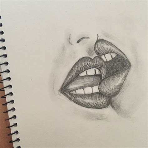 Drawing draw lips kiss