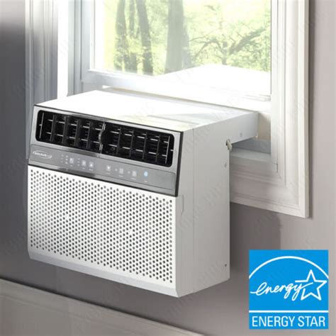 8000 BTU Saddle Window Sill Air Conditioner, 375 Sq Ft Room Low Profile ...