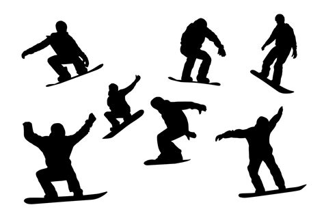 7 Snowboarder Silhouette (PNG Transparent) | OnlyGFX.com