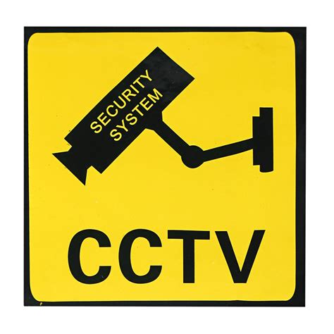 cctv surveillance camera sticker warning sign security system monitor ...