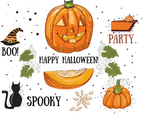 Halloween symbols collection By ErikaVectorika | TheHungryJPEG