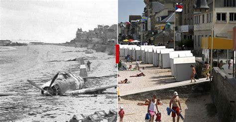 D-Day photos from 1944 and photos of vacationers at the exact same locations today [28 pics ...