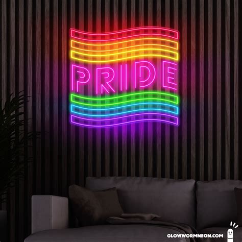 Rainbow Pride Flag Neon Sign | Glowworm Neon