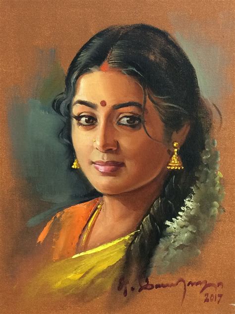 Indian Woman Oil Painting