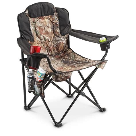 Guide Gear Heavy Duty Folding Camo Camp Chair, 500-lb.Capacity ...