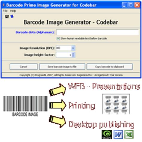 Download Codabar barcode prime image generator 1.1