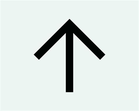 Up Arrow Symbol. Straight Ahead Enter Entrance Upward Above North Point ...