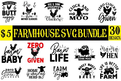 Farmhouse SVG Bundle Bundle · Creative Fabrica