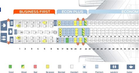 Elegant United Boeing 767-300 Seat Map