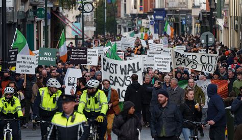 Anti-Immigration And Counter Protests Take Over Streets Of Dublin