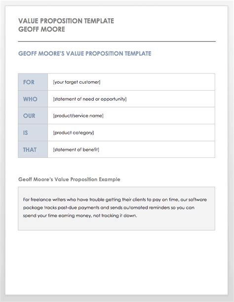 Free Value Proposition Templates | Smartsheet