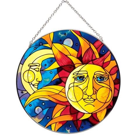 Suncatcher-LC123-Celestial - Celestial | Celestial art, Stained glass, Moon art