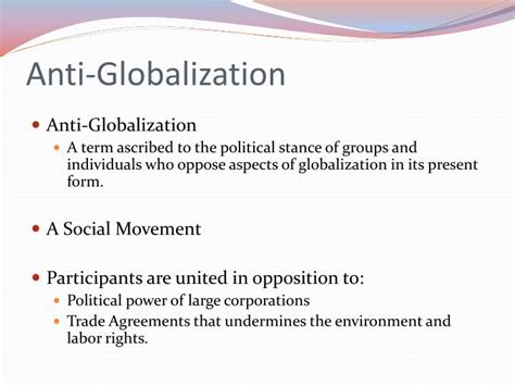 PPT - Anti-Globalization PowerPoint Presentation - ID:5665954