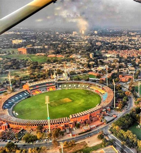 One of the Most busy Cricket Ground in Pakistan Lahore, Aerial View ...