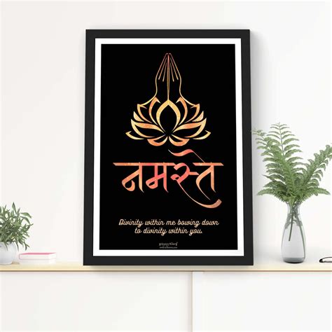 Namaste, Namaste Wall Art, Sanskrit Wall Art, Namaste Poster, Sanskrit – KRITINOVA GLOBAL