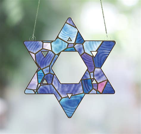 Star of David Hanukkah Ornament, Hanukkah Decor, Passover Decor, Acrylic Window Ornament, Gift ...