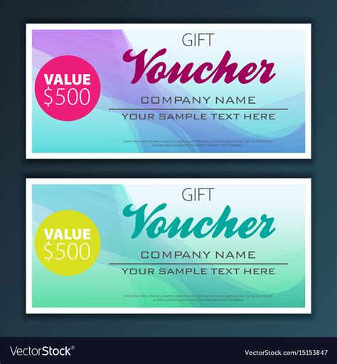 Gift voucher template Royalty Free Vector Image