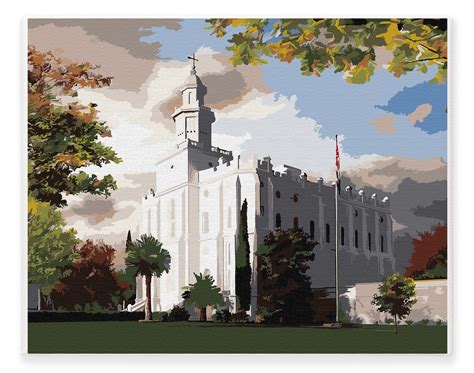 St. George Utah Temple – LDS Paint By Numbers