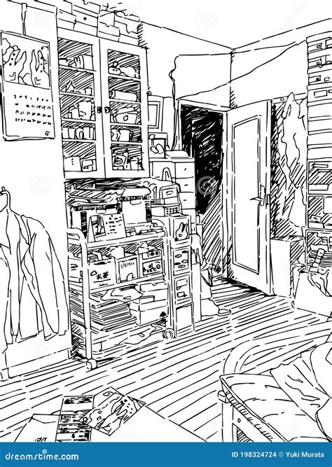 Messy Room Drawing