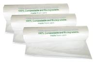 100% Compostable Shopper, Biodegradable handle handy Carrier Eco Bio starch plant Biodegradable ...