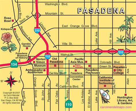 Map of Downtown Pasadena