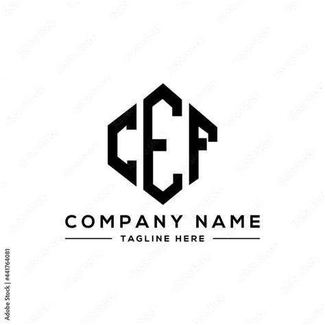 CEF letter logo design with polygon shape. CEF polygon logo monogram. CEF cube logo design. CEF ...