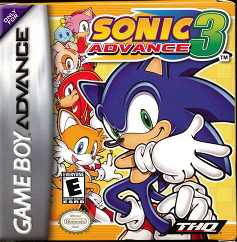 Sonic Advance 3 (2004) Game Boy Advance box cover art - MobyGames