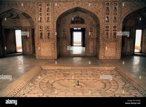 The palace inside the Red Fort Agra India. aka Lal Qila Fort Rouge and ...