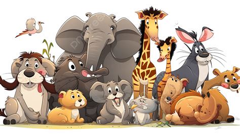 Animal Cartoon Creature Background, Animal, Cartoon, Cartoon Animals Background Image And ...