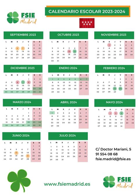 Calendario Escolar 2023 Madrid Capital Imagesee | Images and Photos finder