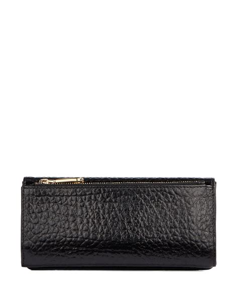 Dkny Fold-over Leather Wallet in Black | Lyst