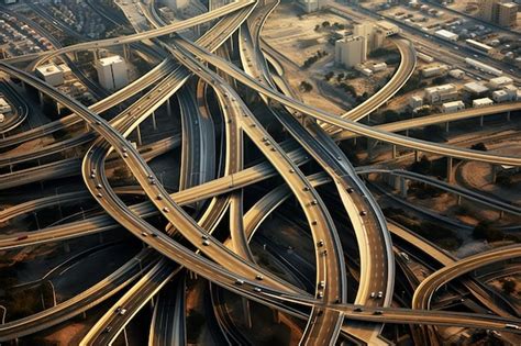 Premium AI Image | a picture of a freeway with a large building in the ...