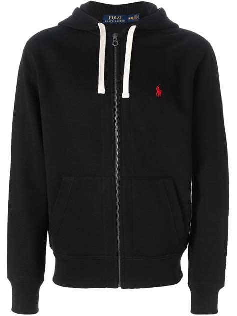 Polo ralph lauren Zip Up Hoodie in Black for Men | Lyst