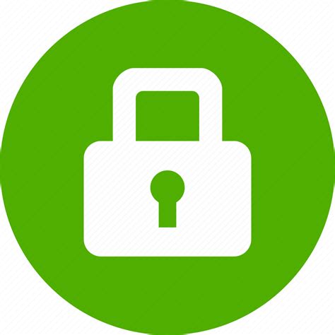 Circle, green, lock, privacy, safe, secure, security icon - Download on Iconfinder